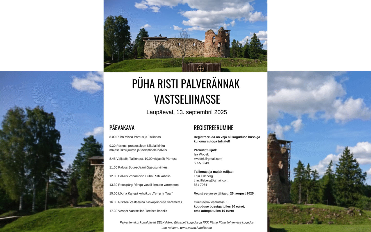 Püha Risti palverännak Vastseliinasse 13.09.2025