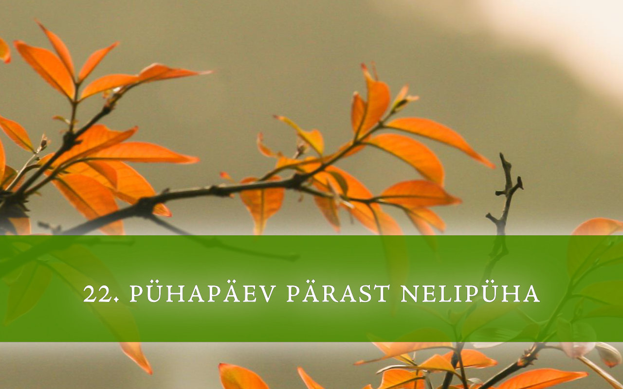 22. pühapäev pärast nelipüha 2026
